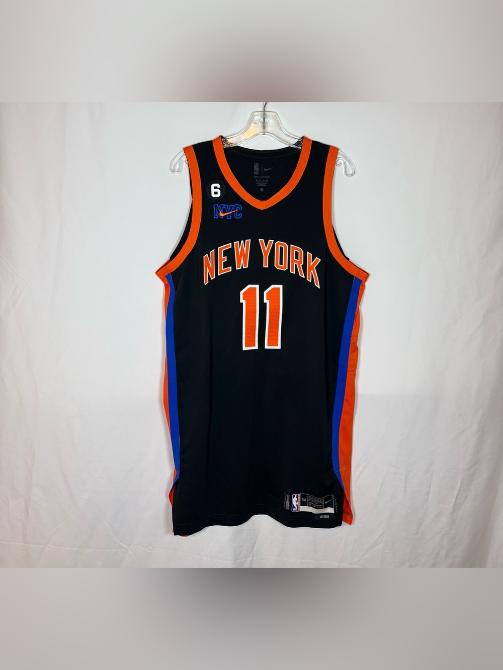 Nike Knicks #11 Brunson City Edition Team Issued Authentic Basketball Jersey 50